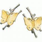 Golden earrings Butterfly