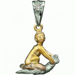 Golden pendant Cancer