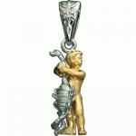 Golden pendant Scorpio