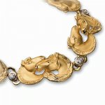 Golden bracelet Horses
