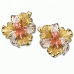 Golden earrings Orchid