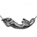 Golden pendant Black panther