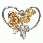 Golden pendant Rose