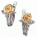 Golden earrings Rose