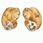 Golden earrings Elephants