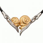 Golden pendant Snails