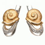 Golden earrings Snails