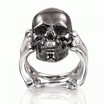 Silver ring Eternity black
