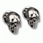Silver earrings Eternity black