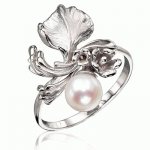 Silver ring Rain drops