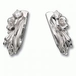 Silver earrings Meadow flowers