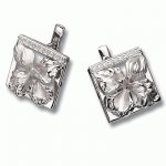 Silver earrings Orchid