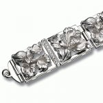 Silver bracelet Orchid