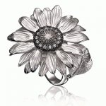 Silver ring Sunflower