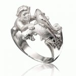 Silver ring Pisces