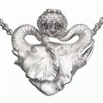 Silver pendant Elephants