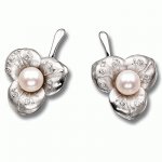 Silver earrings Inflorescence